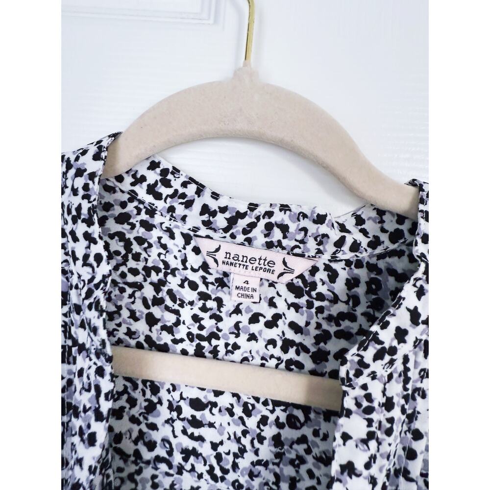 NWT Nanette Lepore Sleeveless Belted Midi Dress 4 Abstract Print Modern Career - Picture 9 of 11